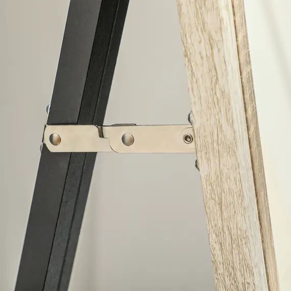 Buy 162.6 cm Two-Tone Full Length Mirror - White/Oak-Tone, 8 image