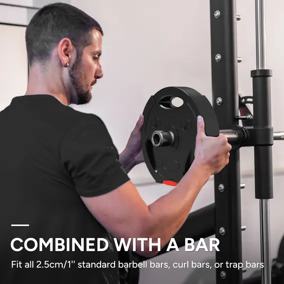 Buy Weight Plates Set, with Two 10kg and Two 5kg weights, Black, 5 image