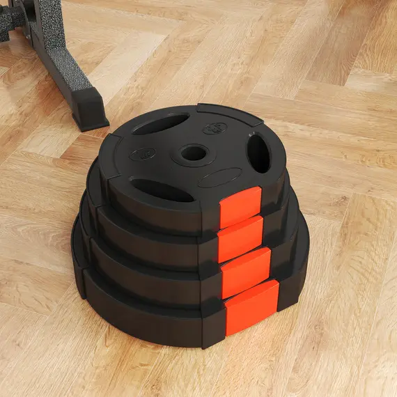Buy Weight Plates Set, with Two 5kg and Two 2.5kg weights, Black, 9 image