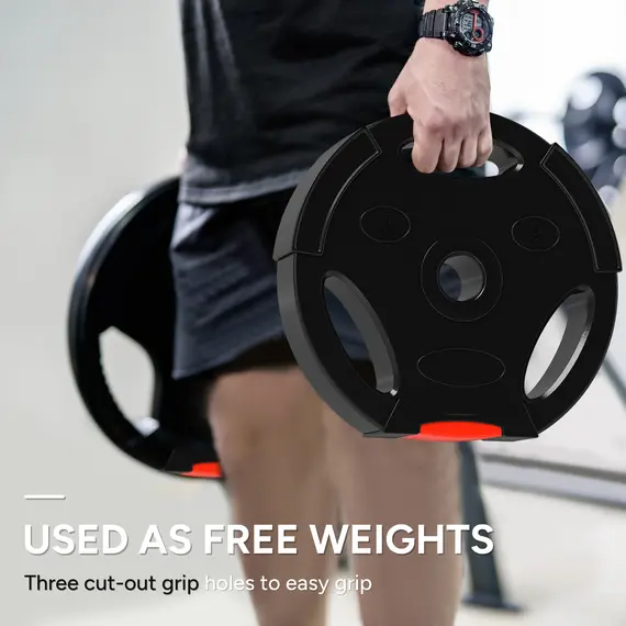 Buy Weight Plates Set, with Two 10kg and Two 5kg weights, Black, 4 image