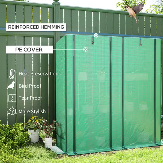 Buy Outsunny Three-Tier Mini Greenhouse - Green, 4 image