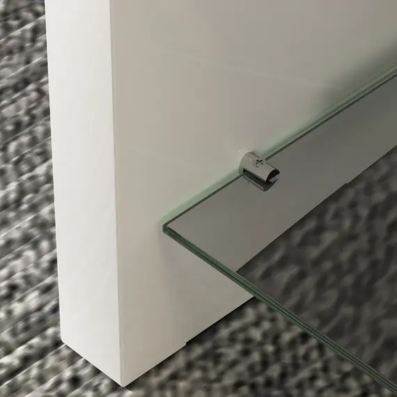 Buy Curved Two-Tier Coffee Table - High Gloss White, 9 image