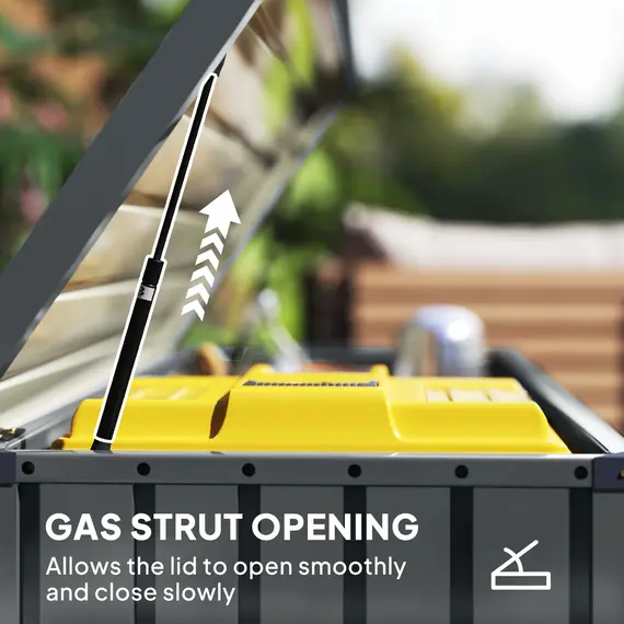 Buy 400L Galvanised Steel Garden Storage Box, 4 image