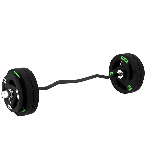 Buy SPORTNOW Curl Bar with 30kg Weight Plates, Barbell Bar for 5cm Weight Plates, Home Gym Weight Lifting Bar, 120cm, 58kg