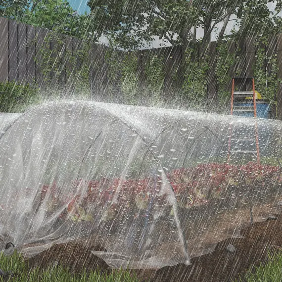 Buy Outsunny 6 X 10m Heavy Duty (150um/6mil) Polypropylene Greenhouse Cover Replacement, UV Resistant Waterproof Plastic Polytunnel Cover, Clear, 8 image