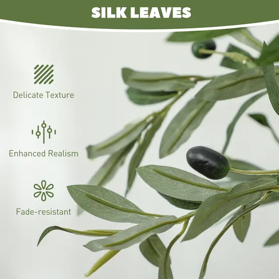 Buy Set of Two Silk Leaf Artificial Olive Trees, 5 image