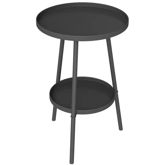 Buy Two-Tier Metal Garden Table - Black