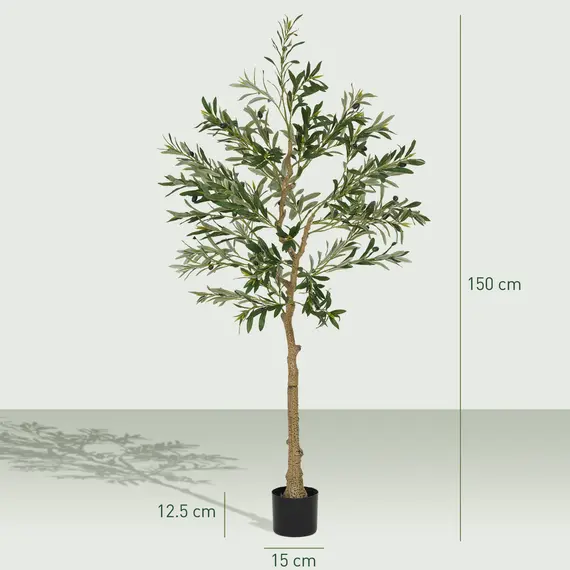 Buy Set of Two Silk Leaf Artificial Olive Trees, 3 image