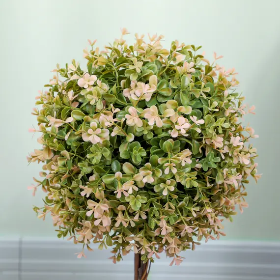 Buy Set of 2 Decorative Artificial Plants, Murraya Flowers in Pot, Fake Plants for Home Indoor outdoor Decor, 60cm, Cream White, 9 image