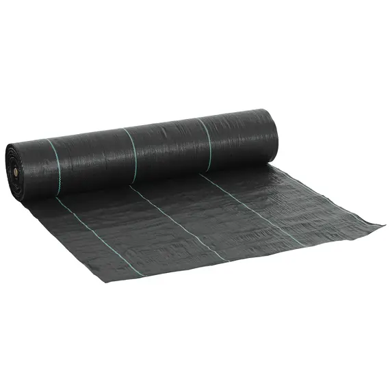 Buy Outsunny 2m x 90m Weed Control Membrane, Heavy Duty Weed Control Barrier Fabric, 90gsm Ground Cover for Patios, Garden, Flower beds, Landscaping
