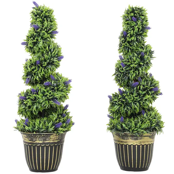 Buy Set of Two 90cm Artificial Lavender Trees