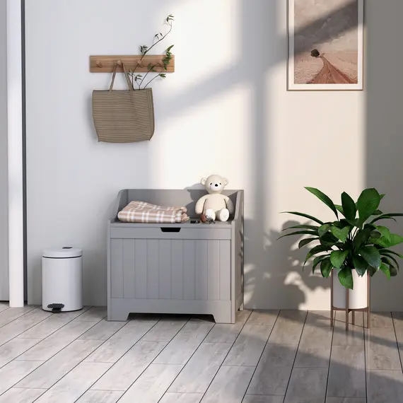Buy 61L Home Storage Chest - Grey, 7 image
