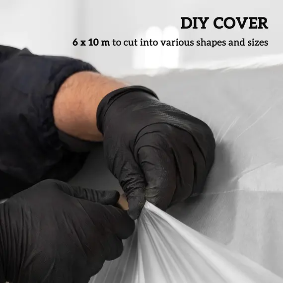 Buy Outsunny 6 X 10m Heavy Duty (150um/6mil) Polypropylene Greenhouse Cover Replacement, UV Resistant Waterproof Plastic Polytunnel Cover, Clear, 5 image