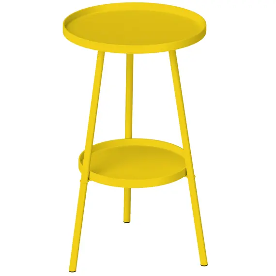 Buy Two-Tier Metal Garden Table - Yellow