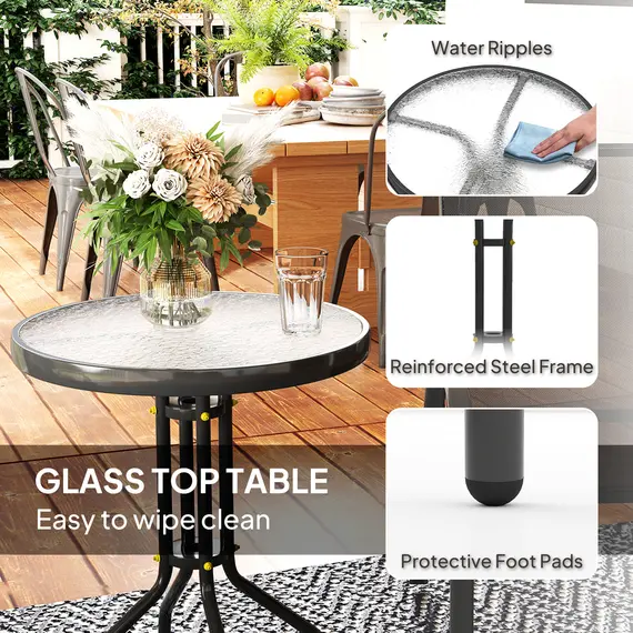 Buy Three-Piece Outdoor Garden Set - Black, 7 image
