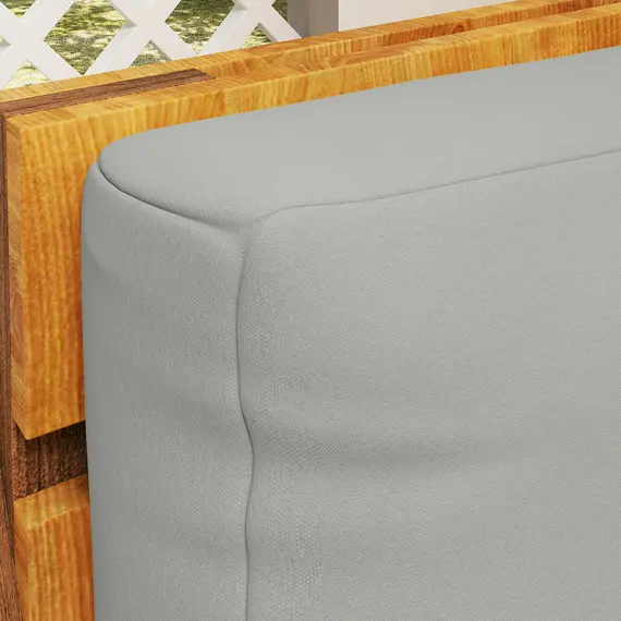 Buy Two Piece Seat Pallet and Back Cushions - Light Grey, 9 image