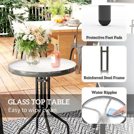 Buy Three-Piece Outdoor Garden Set - Grey, 7 image