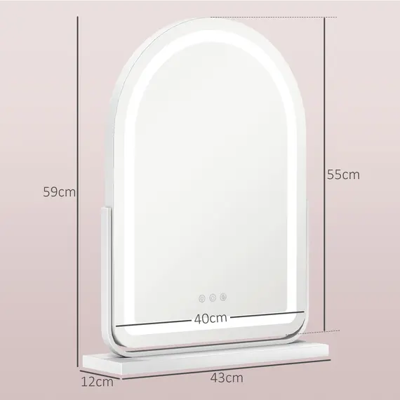 Buy 43 x 59cm LED Vanity Mirror - White, 3 image