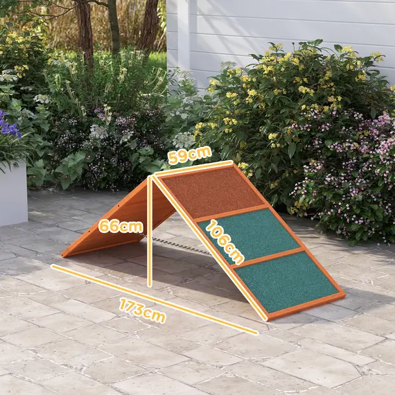 Buy Dog Agility Equipment, Dog Playground Equipment with Non-slip Surface, A-frame, Agility Ramp for All Breeds, Orange, 3 image