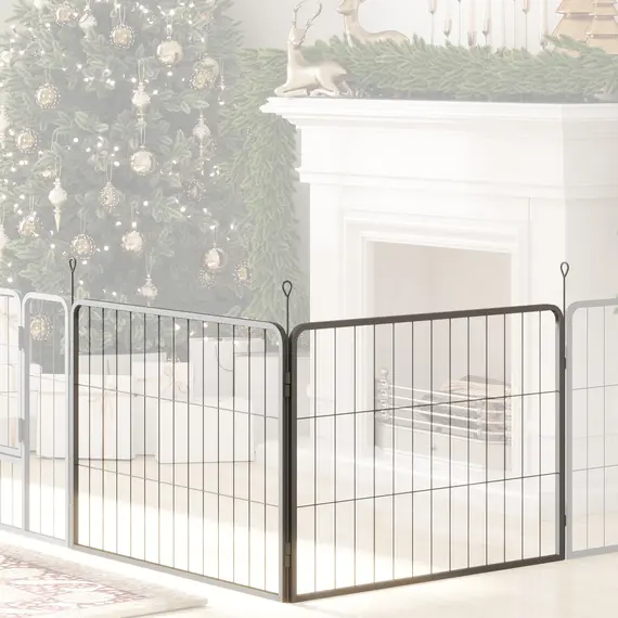 Buy 2 Piece Dog Pen Expansion Pack for 60cm High Pet Playpen with 3 Stakes, for Small Dogs, 7 image