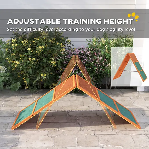 Buy Dog Agility Equipment, Dog Playground Equipment with Non-slip Surface, A-frame, Agility Ramp for All Breeds, Orange, 4 image