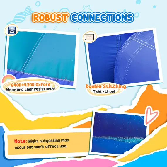 Buy 5 in 1 Bouncy Castle for Children with 550W Blower, Water Slide, Splash Pool, Jumping Area, Climbing Wall, Cannon, 5 image