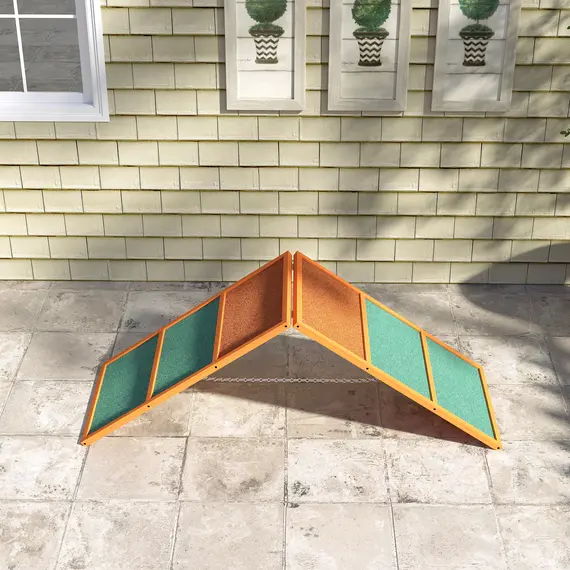 Buy Dog Agility Equipment, Dog Playground Equipment with Non-slip Surface, A-frame, Agility Ramp for All Breeds, Orange, 7 image