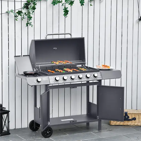 Buy Seven-Burner Gas BBQ Grill - Grey, 2 image