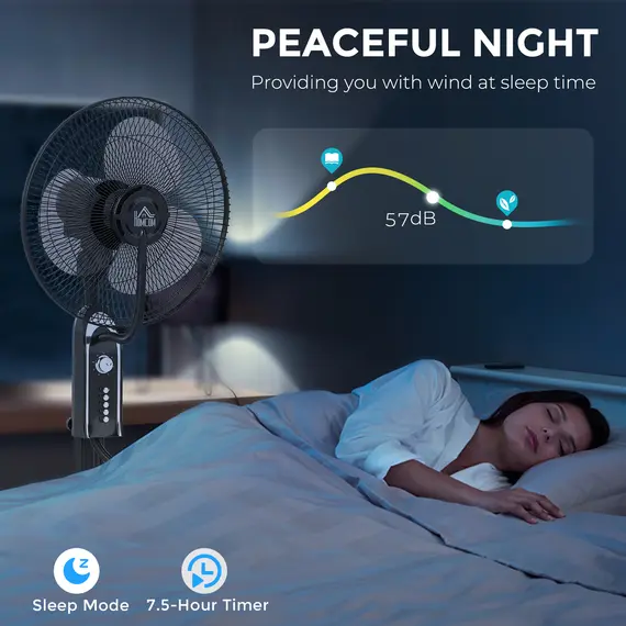 Buy Pedestal Fan with Water Mist Spray, Spray Misting Fan with 70° Oscillation, Tilt Head, 3 Speeds, 3 Modes, Adjustable Mist, 3.2L Water Tank, for Home, 120 cm, 7 image