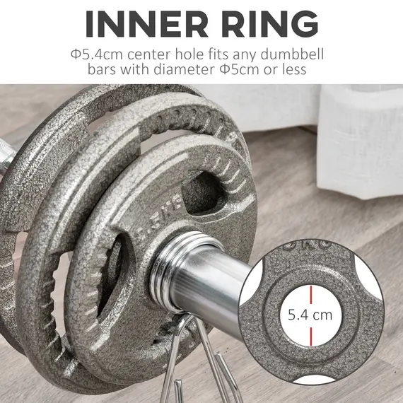 Buy Set of 6 Cast Iron Olympic Weight for 2"/5cm Hole Dumbbell Handle Bar 35kg Dumbbell Plates Barbell Weight 2 x 5kg, 2 x 2.5kg, 2 x 10kg, 7 image