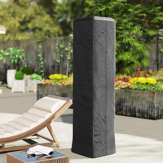 Buy Outsunny Heavy Duty Gas Pyramid Patio Heater Cover, Full Length Outdoor Heater Cover Protector, UPF 30+ Oxford Fabric with Zipper, Black, 8 image