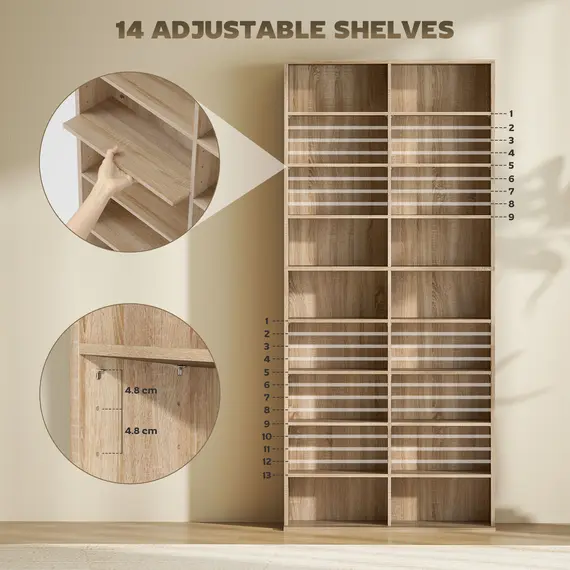 Buy 640 CD Storage Tower - Nature Wood Finish, 5 image