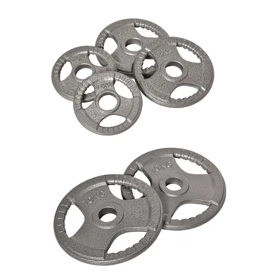 Buy Set of 6 Cast Iron Olympic Weight for 2"/5cm Hole Dumbbell Handle Bar 35kg Dumbbell Plates Barbell Weight 2 x 5kg, 2 x 2.5kg, 2 x 10kg