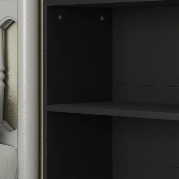 Buy Six Shelf Bookcase - Black, 9 image