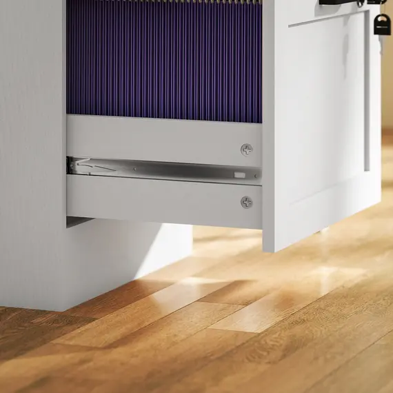 Buy 2-Drawer Filing Cabinet with Lock - White, 9 image