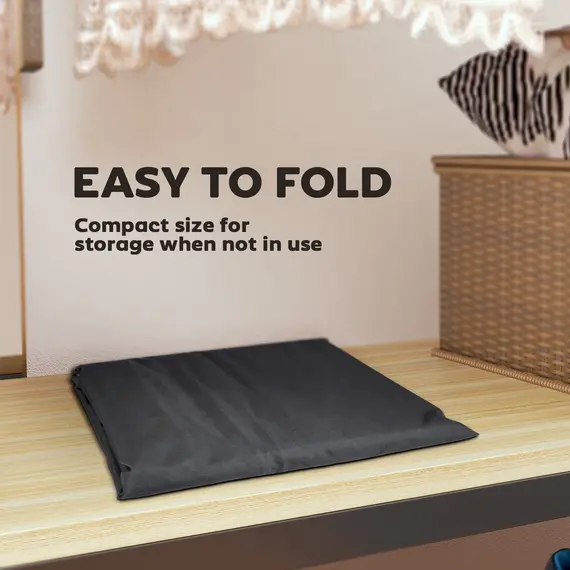 Buy 720 L Waterproof Garden Cushion Storage Bag - Black, 8 image