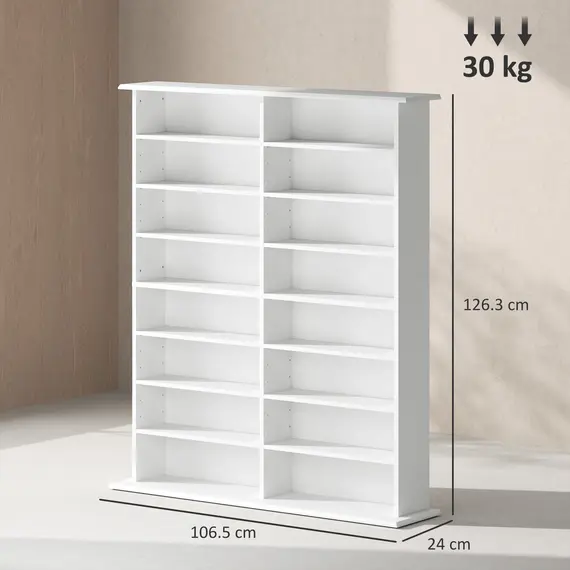 Buy 16-Compartment Media Shelf- White, 3 image