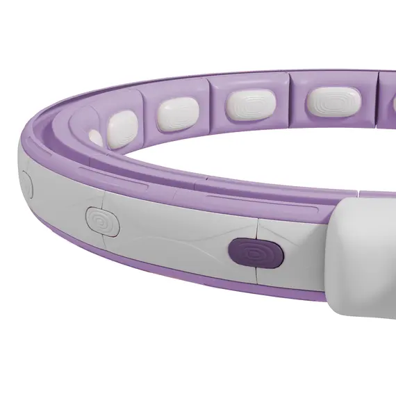 Buy Smart Weighted Hula Hoop, Massage Hula Ring w/ 16 Detachable Knots, 360° Auto-Rotating Ball, Digital Counter, Purple, 9 image