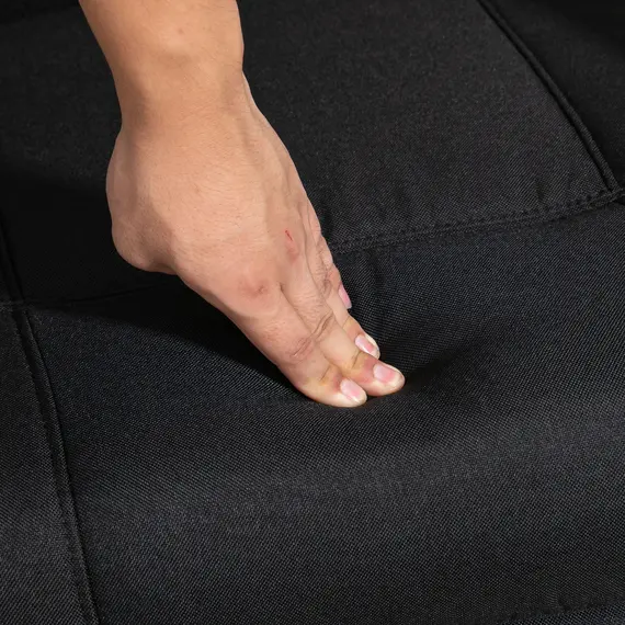 Buy 135° Manual Reclining Swivel Chair, with Footrest - Black, 8 image