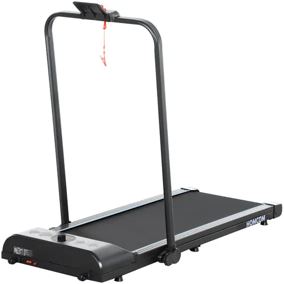 Buy HOMCOM Foldable Walking Treadmill, with LED Display and Wheels, for Home, Office, Gym, Blue
