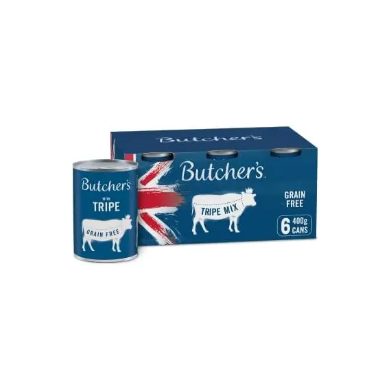 Buy Butcher's Complete Wet Can Adult Dog Food Tripe Mix Pack 24 x 400g | Complete & Balanced - British & Irish Farmed - High Quality Protein - Supports Immune Systems - Contains Tripe Recipes, 4 image