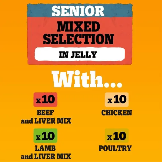 Buy PEDIGREE Senior Dog Food Pouches Chunks in Jelly 40 x 100 g Multipack, 6 image