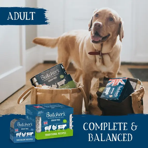 Buy Butcher's Complete Wet Can Adult Dog Food Variety Pack 24x400g | Grain Free for Sensitive Stomachs - Complete & Balanced - British & Irish Farmed - Contains Tripe, Chicken & Beef Recipes, 6 image