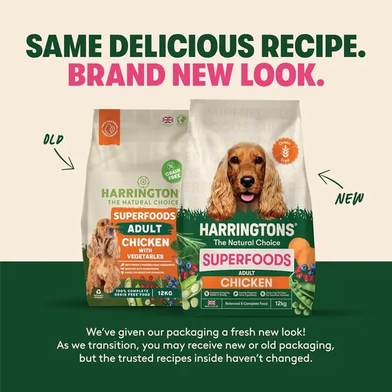 Buy Harringtons Superfoods Dry Adult Dog Food Chicken & Veg 12kg | Made with High Quality & All Natural Ingredients - Supports Everyday Health & Vitality - Grain Free for Sensitive Tummies, 9 image