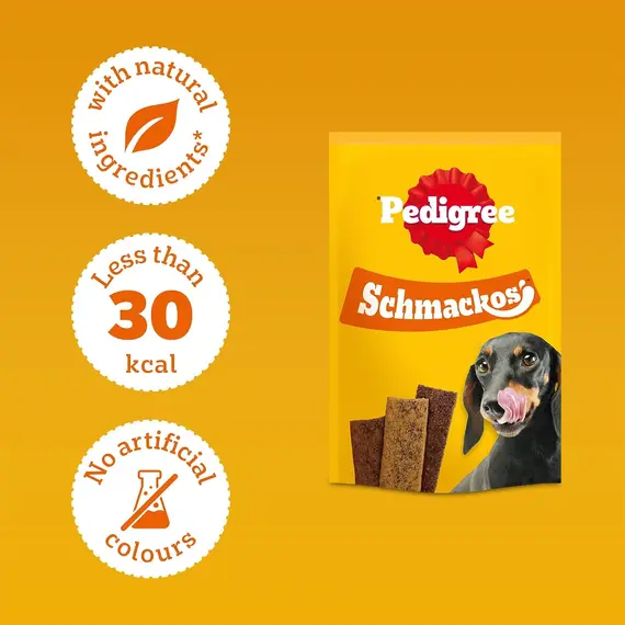 Buy Pedigree Schmackos Multi Mix - Dog Treats in a Variety of Meat Flavours – 180 Tender Strips – Pack of 9 (9 x 144 g), 6 image