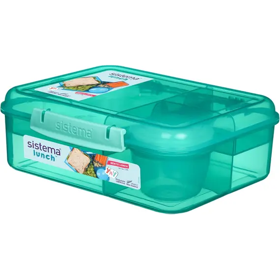 Buy Sistema Bento Box LUNCH | Bento School Lunch Box with Compartments | 1.65 L | Food Storage Container in Assorted Colours (Varies by Pack) | 1 Count
