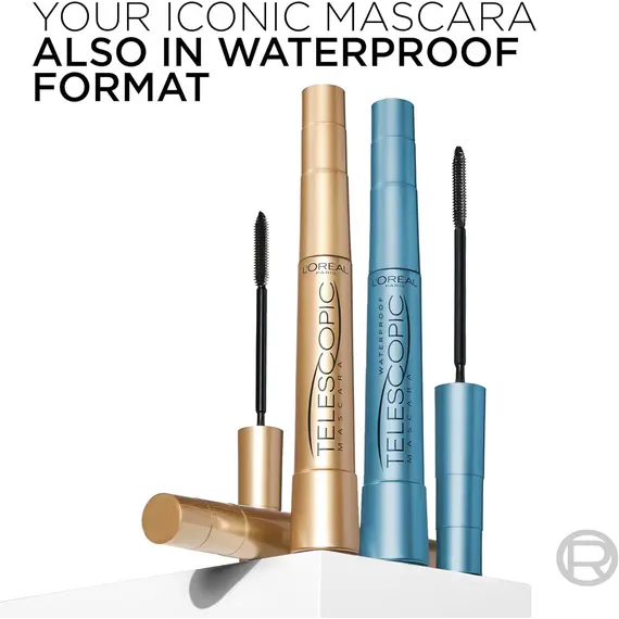 Buy L'Oréal Paris Black Mascara, Telescopic Original Mascara in shade Black | Up To +71% Lengthening Effect, Smudge-Resistant, Long-Wearing Formula, Up To 36H Wear, 8ml, 5 image