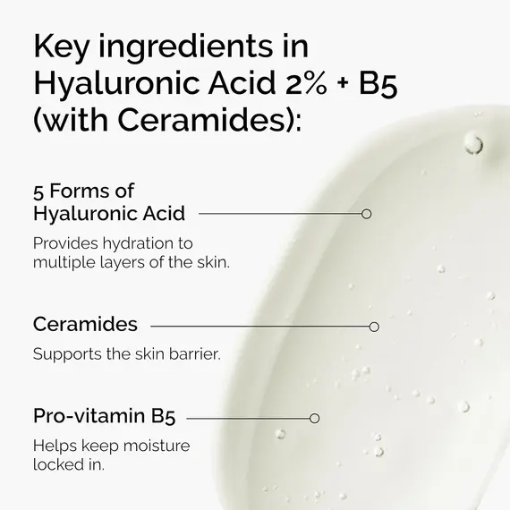 Buy The Ordinary Hyaluronic Acid 2% + B5 (with Ceramides), Multi-Depth Hydration Serum for Plumper, Smoother Skin, 30ml, 4 image