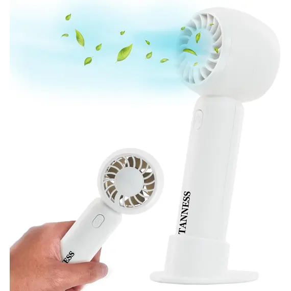 Buy TANNESS Handheld USB Rechargeable Portable Fan |Mini Table Desk Quiet Foldable 3 Speeds Standing with Detachable Base