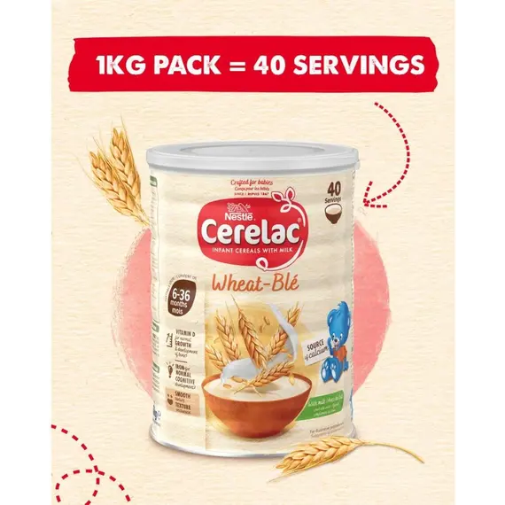 Buy Cerelac Wheat with Milk Baby Cereal 6+ Months 1kg, 5 image